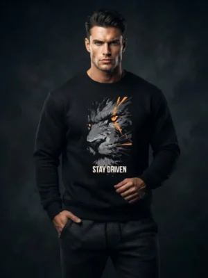 Black self driven Winter Wear for Men