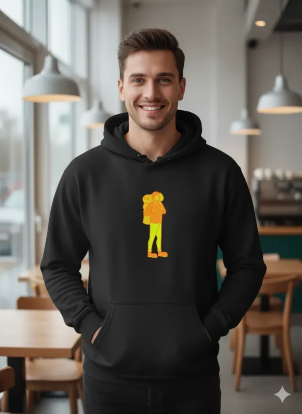Teeptop Black travel hoodie front