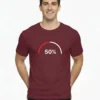 Teeptop Burgandy front Regular fit T shirt for men