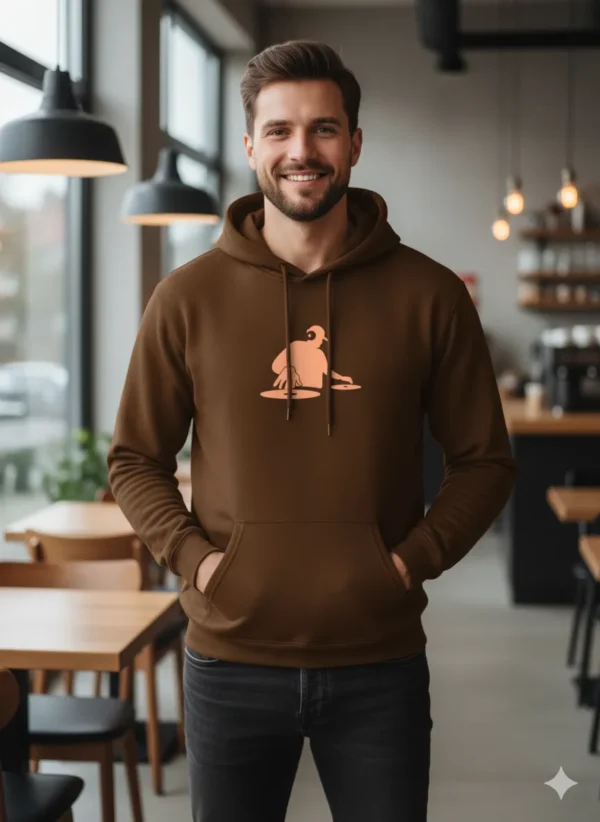 Teeptop Coffee colour hoodie back