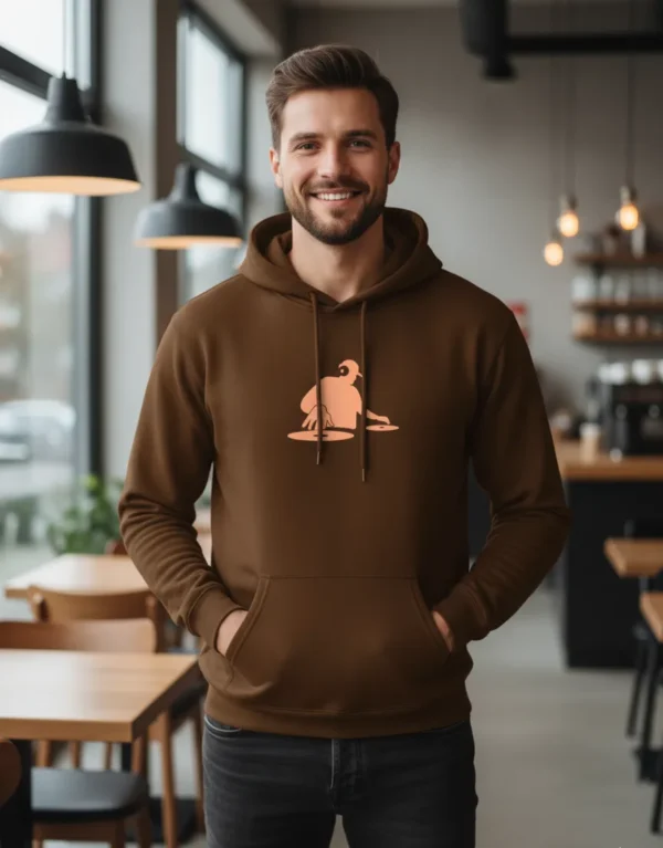 Teeptop coffee colour Party Wear Designer Hoodies