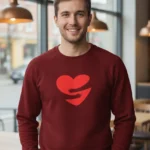 Teeptop Regular Maroon swet t shirt Gifts for Men