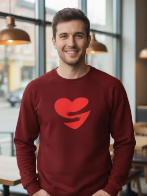 Teeptop Regular Maroon swet t shirt Gifts for Men