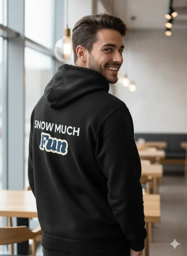 Teeptop black colour hoodie front for winterlover