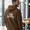 Teeptop coffee colour cotton hoodie mens