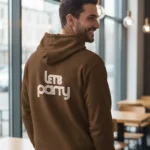 Teeptop coffee colour cotton hoodie mens