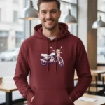Teeptop maroon Printed Hoodies