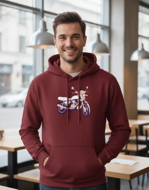 Teeptop maroon Printed Hoodies