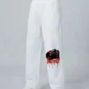 White baggy Travel Pants Men