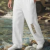 White cotton fearless baggy pants