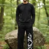 Teeptop black mens fleece pants