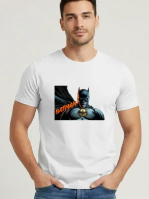 Batman refular fit white T Shirt