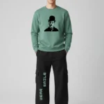 Teeptop Smile wear Black Baggy fit Pants