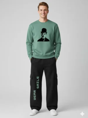 Teeptop Smile wear Black Baggy fit Pants