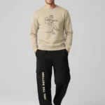 Teeptop Fleece Black Trousers Mens
