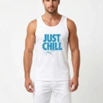 just chill white tank top