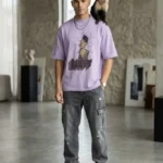 Monkey D Luffy Teeptop lavender oversize t shirt