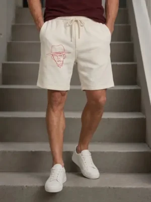 Teeptopfashion Offwhite Mens Cotton Shorts