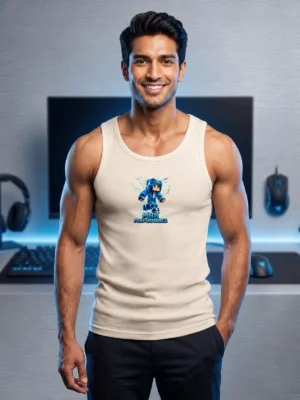 Tshirt and shirt combo white tank top