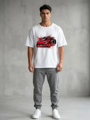Birthday Gift for Boys White Oversize t shirt