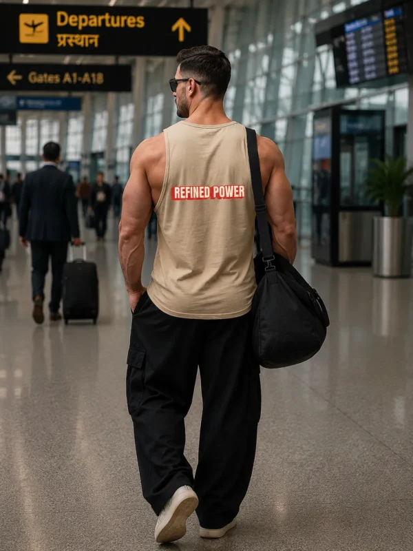 beige top back tank top