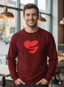 Teeptop-Regular-Sweatshirt-Maroon