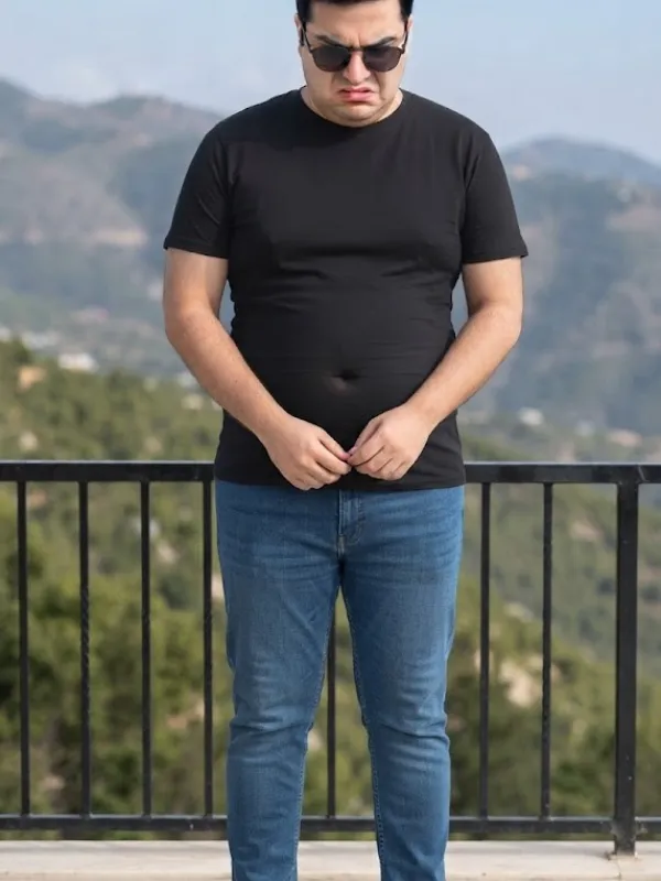 XXL size Cotton black tee