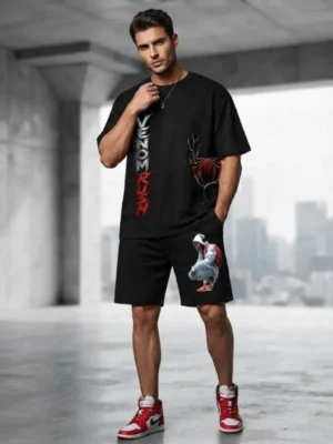 Black Spiderman Co Ord Sets Mens