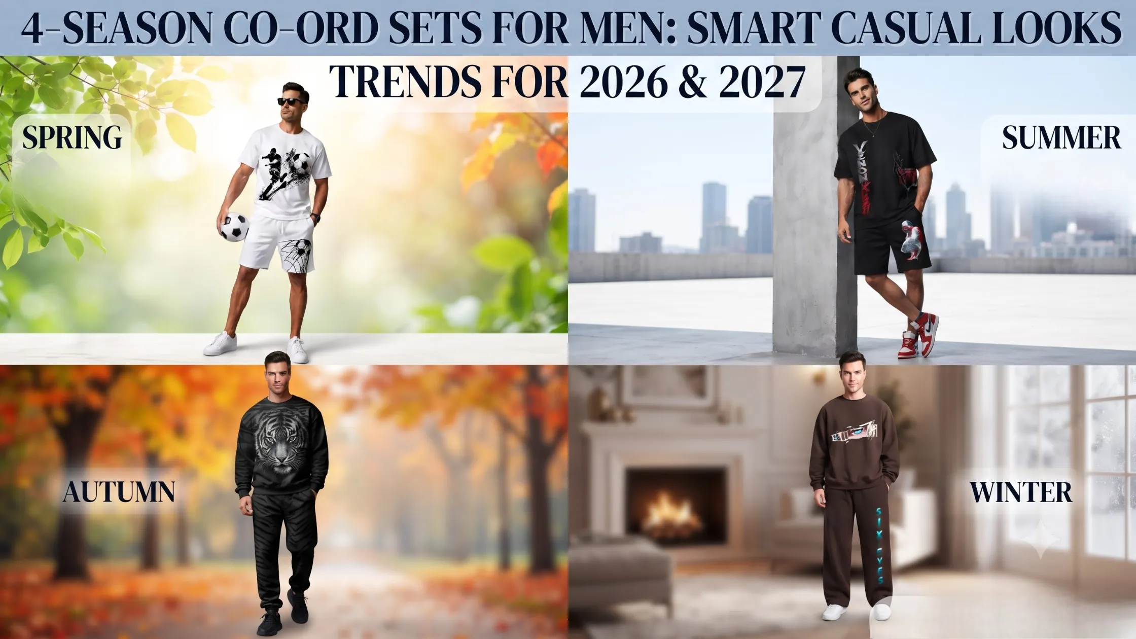 4 Season Co-Ord Set Men Smart Casual Looks